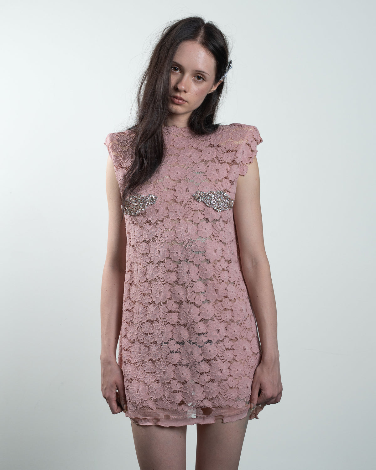 Lace Shoulder Dress